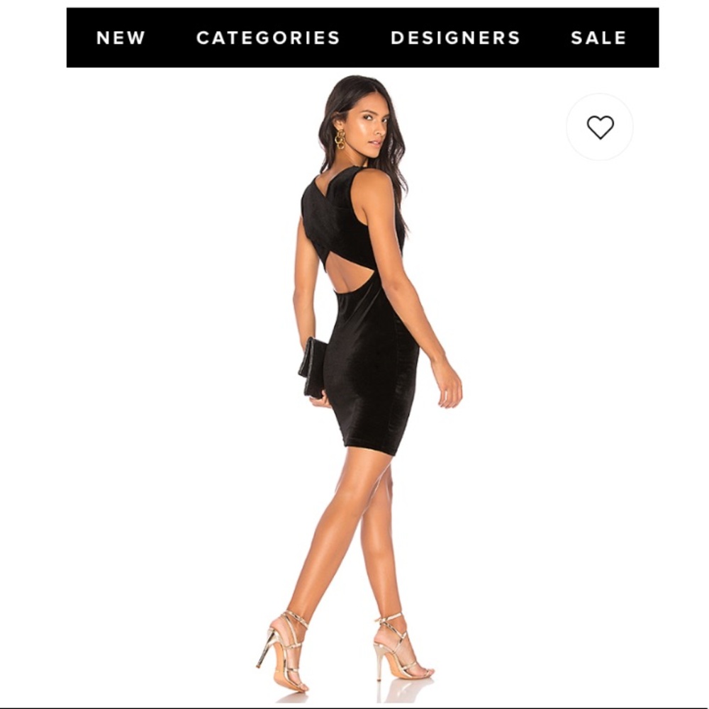 LA Made Silver Velvet cut out dress S